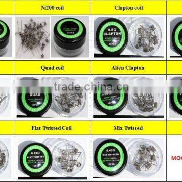Premade coils/Prebuild Coils - DIY Flat twisted wire Fused clapton coils Hive prebuilt twisted coil Wholesale from Anyvape