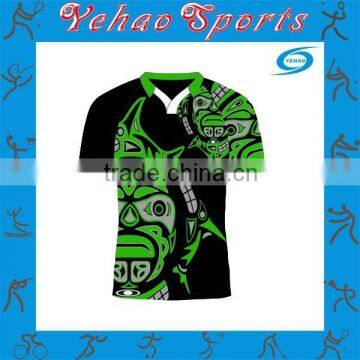 tight fit custom design sublimation rugby practice shirts