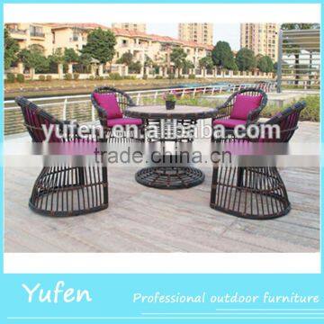 rattan round tea table with the cheapest chairs