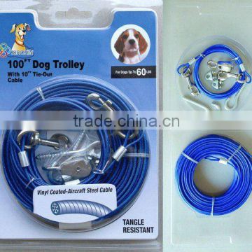 PVC coated Dog Cable