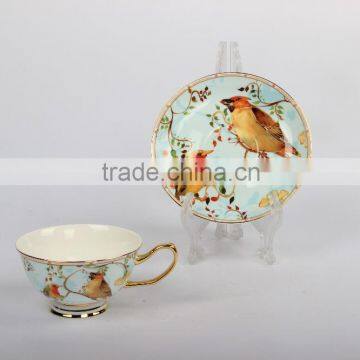 200ML personalized fine bone china porcelain tea coffee cup and saucer sets