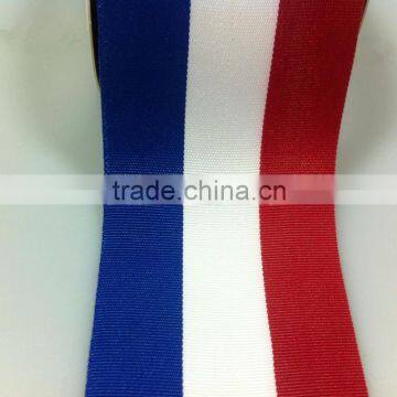 Supply kinds of flag ribbon for medal grosgrain flag ribon in big size 2 3 4 inch                        
                                                Quality Choice