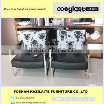 Modern Stainless steel leather chair