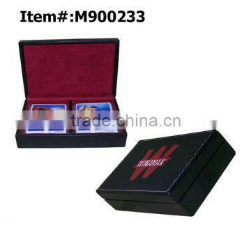 pu leather playing card game box manufacturer