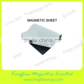 Flexible rubber magnetic sheet with adhesive or other lamination,adhesive backed rubber sheet,like PVC.PP.PET