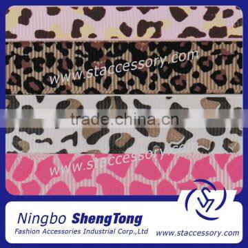 leopard printer grosgrain ribbons for decotation