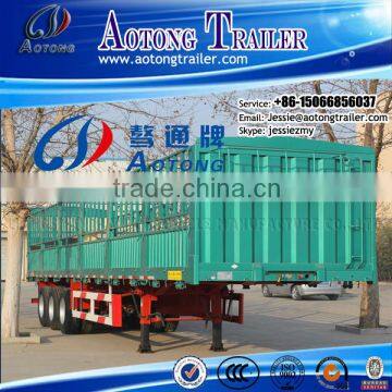 CHINA manufacturer fence truck semi trailers / fence animal transport trailer