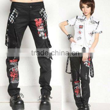 GLP PUNK VISUAL KERA BLACK BONDAGE PANTS 71203