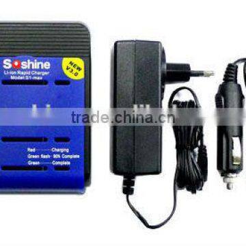 Soshine Portable Battery Charger,Lithium Battery Charger,18650 Battery Charger For Flashlight