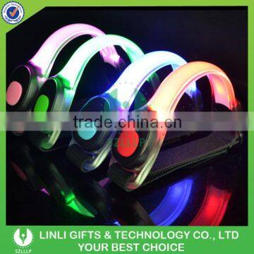 Safety Warning Logo Printed Led Flash Light Arm Band For Sale