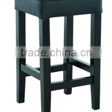 rubber wood legs pu bar stools