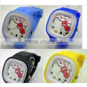 KT silicone jelly watch/ hello kitty silicone slap watches