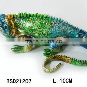 High quality metal trinket box Lizard