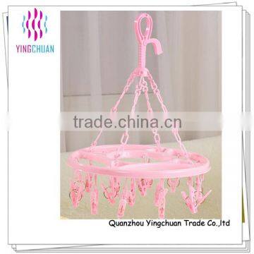 Round plastic clothes hanger 13 18 24 clips