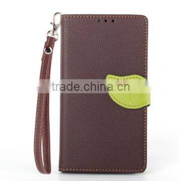 Alibaba express China, folio colorful wallet leather leaf buckle case for Sony Xperia Z4 with stand