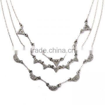 New Design Hot Sale Fashion delicate three layer necklace, jewelry necklace, charm necklace