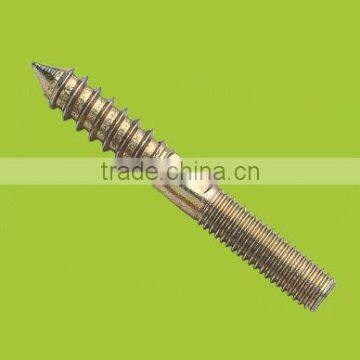 hot sale high quality zinc plated hanger bolt double head screw two headed screws (FF2211)