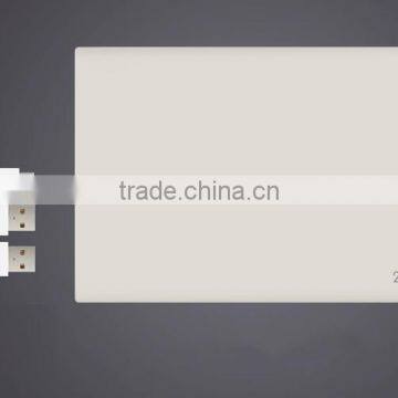 2016 Hot Sale Ultra Slim Portable Power Bank 20000mah for Smartphone
