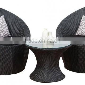 Plastice Rattan Coffee Shop Modern Garden Coffee Table and Chairs photo-2
