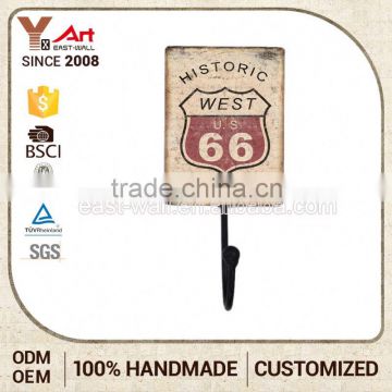 Promotional Price 3D Custom Iron Plaque Faucet Wall Metal Hooks And Clips