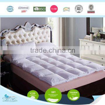 Pure Cotton Fabric White Goose Down Mattress Topper