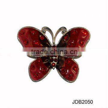 red metal butterfly brooch pin