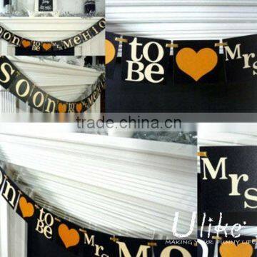 wedding souvenirs paper letter banner paper bunting banner