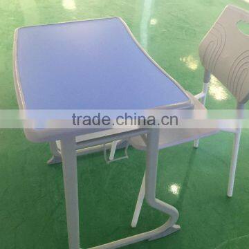 Children's Modern Plastic Cheap School Desk With Bench HXZY037 photo-4