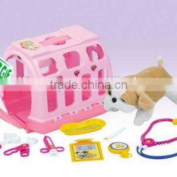 Hot Sale Plastic Toys Pretent Pet House Plush Pet Carrier Accessories