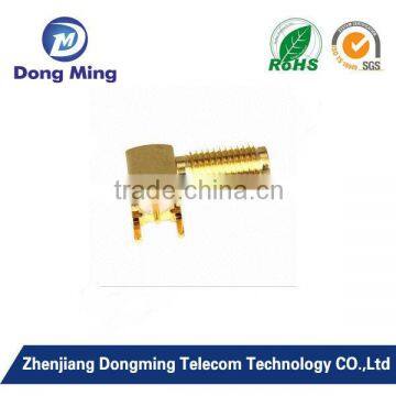 RF connector SMA female right angle for pcb mount