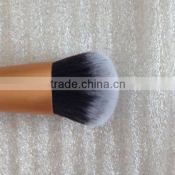 two tone synthetic hair golden makeup contour brush