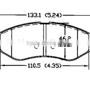 brakes for cars D1269 9653 4653 for Daewoo fronts auto parts brake pad