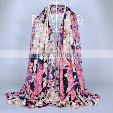 Flower Printed Fashion Cotton Scarf Pashmina shawl Voile Scarves 180*90