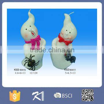 Halloween decoration paraffin white ghost shape wax candle