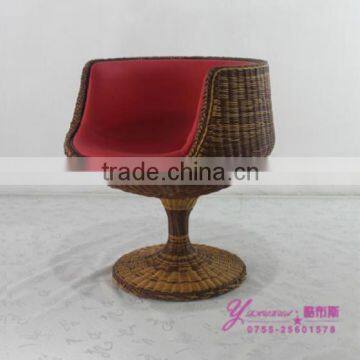 Creative Recreational Cane Makes Glass Revolving Chair Half Chair Furniture Cafe Chair Meetings.