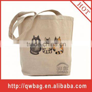 Handled Style 100% Cotton Material Customized Printed Cotton Canvas Tote Bag