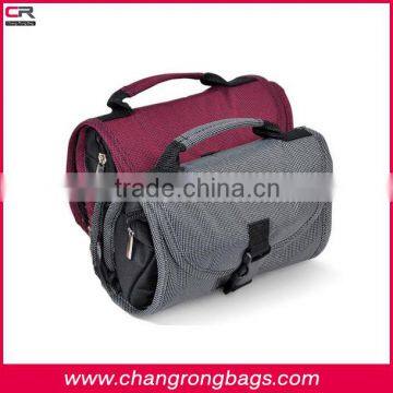2014 Latest Women&Man Functional Portable Hanging Canvas Foll up Travel Toiletry Bag With Hook,cosmetic Bags,journey Wash Bag Quality Choice