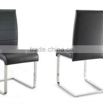 Black PVC dining chairs