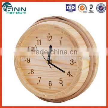 Traditional dry steam steam wooden sauna room use sauna wooden clock