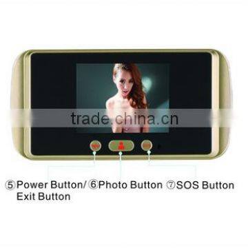 SHT709 3.2inch HD Touch LCD Digital Peephole Viewer wireless Doorbell