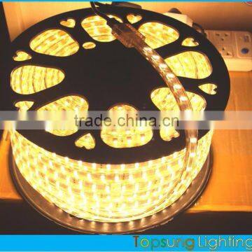 2015 new SMD double row AC110V amber flexible 5050 waterproof led strip light warm white color 120leds/m