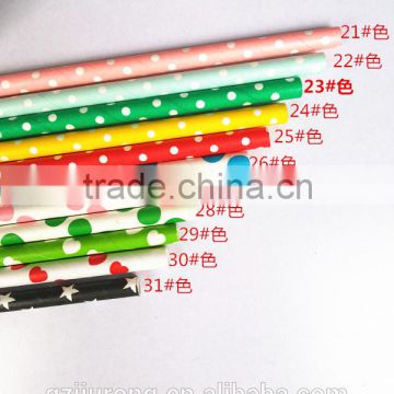 Customized hot selling various color drinking paper straws