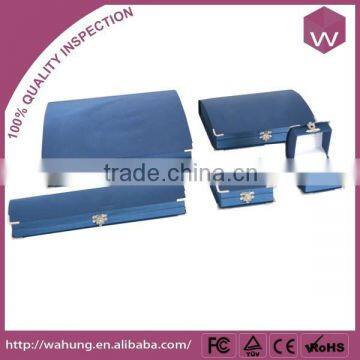 Customized Velvet Jewelry Boxes Set /Light Blue Color Packing Jewelry Necklace Boxes photo-2