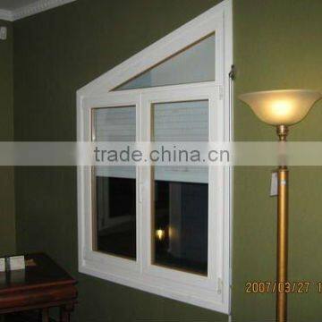 Italian Style Aluminum-Wood Composite Tilt and Turn Window Double Glazed,Louvered window, Special shape