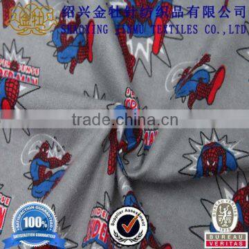 2014 high quality batman spider-man print polar fleece fabric for kids pajamas