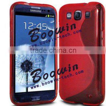 for samsung galaxy siii I9003 red S-line Gel silicon Case Rubber Skin Tpu Cover case