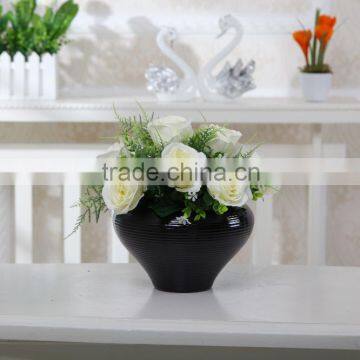 Hot selling silk flower arrange wholesale artificial flower arrangement in vase