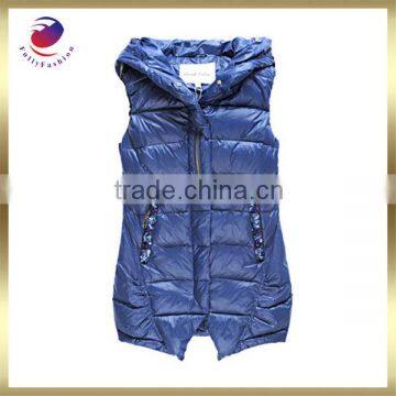 custom lady sleeveless down vest