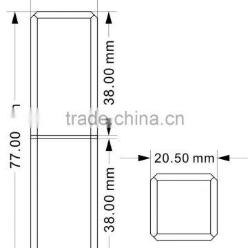 Simple Black Square Empty Lighted Lipstick Tube