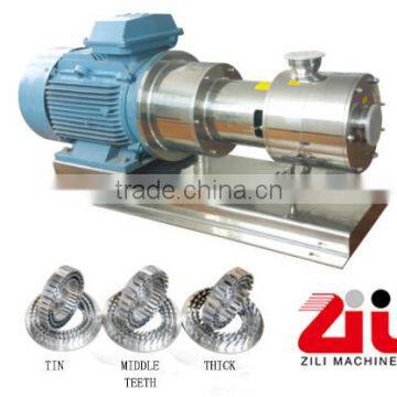 Inline shear emulsifying homogenizing mixing pump mixer